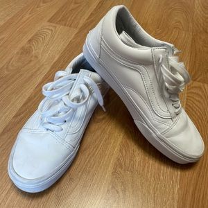 White Lace Up Vans